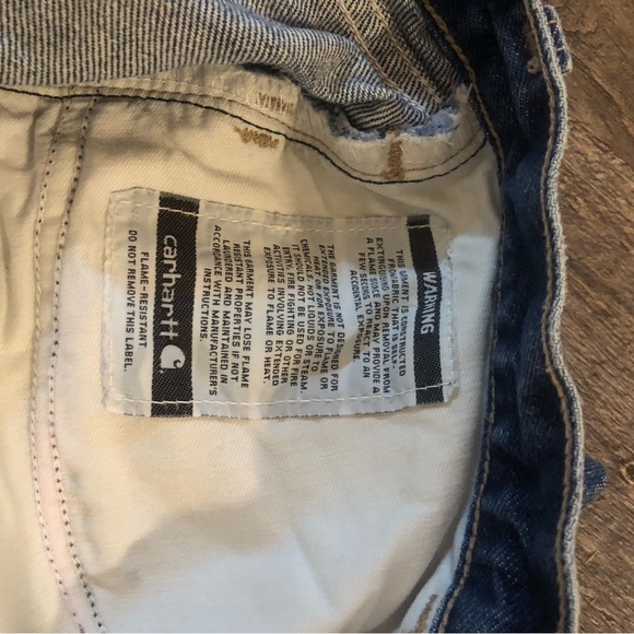 Carhartt Fire Resistant Denim Relaxed Jeans Workwear Mens Size 36 x 34 - Picture 6 of 9